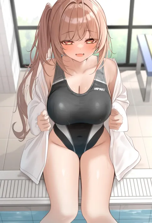 Sitting at the pool (最中かーる) Thumbnail