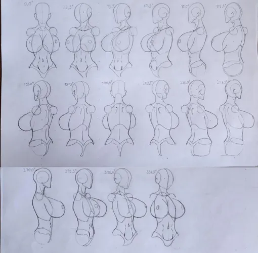 Sketch. Female Torso Rotation. What things could be improved? Thumbnail