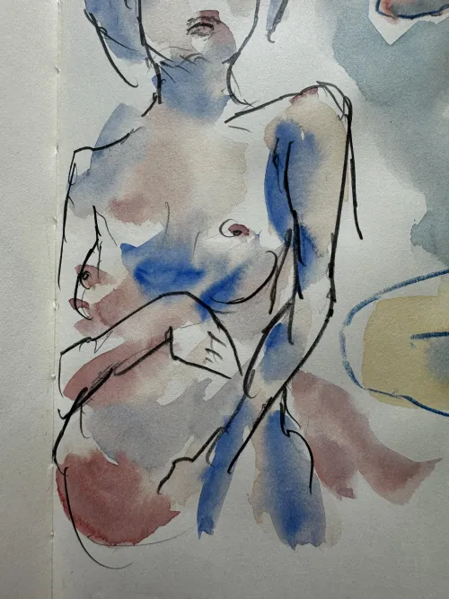 Sketch study, watercolor by me Thumbnail