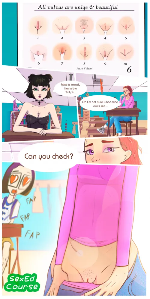 Slutty classmate showing off her pussy[SexEd Course](AlmondRaf) Thumbnail