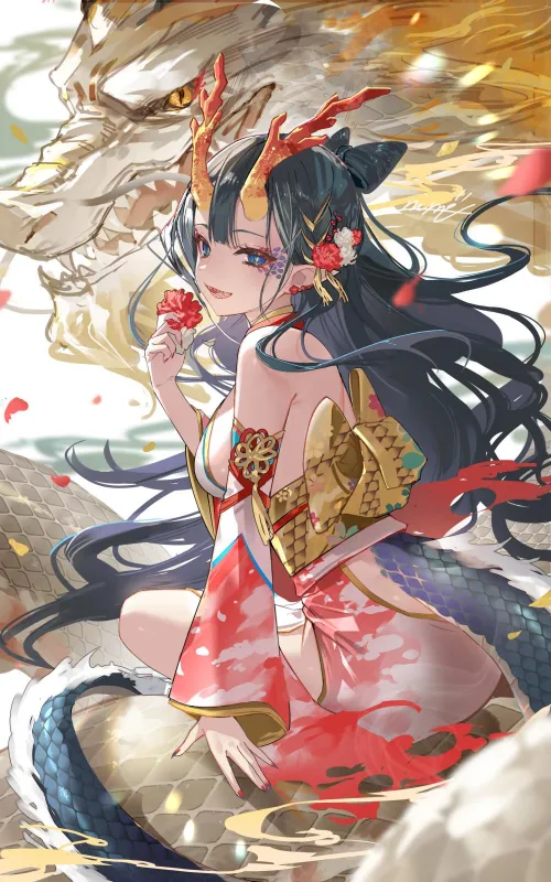 Smug Dragon Girl [Original] Thumbnail