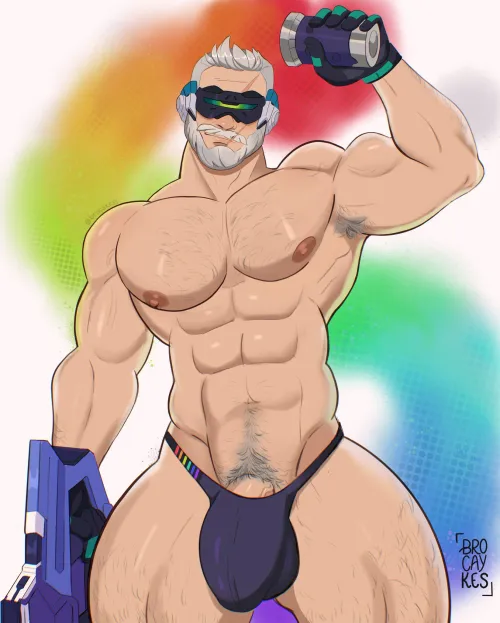 Soldier 76 - pride skin - by me, brocakess Thumbnail