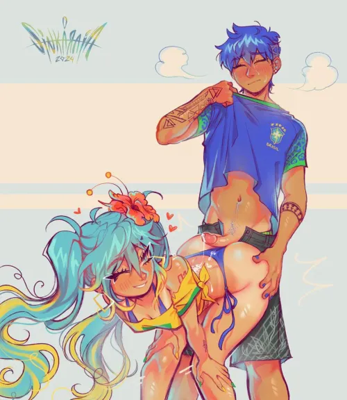 Standing Assjob with Brazilian Miku [Vocaloid] Thumbnail