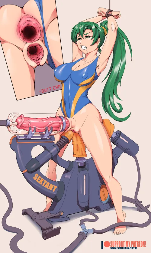 Strapped to the pleasure machine by yinyue_art Thumbnail