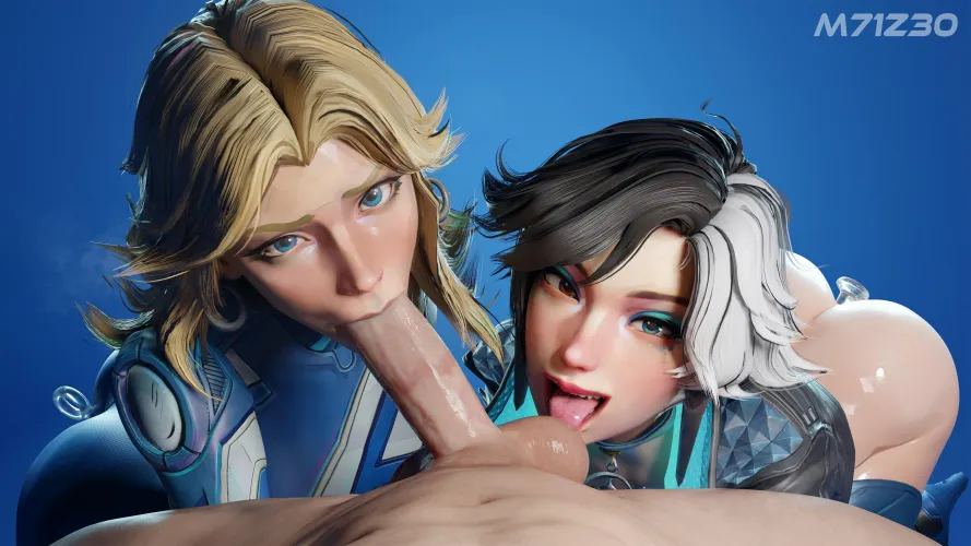 Sue Storm and Luna Snow double blowjob (M71Z30) Thumbnail