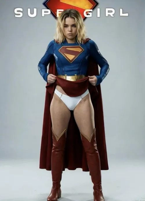 Supergirl (Milly Alcock) upskirt fan poster 2 Thumbnail