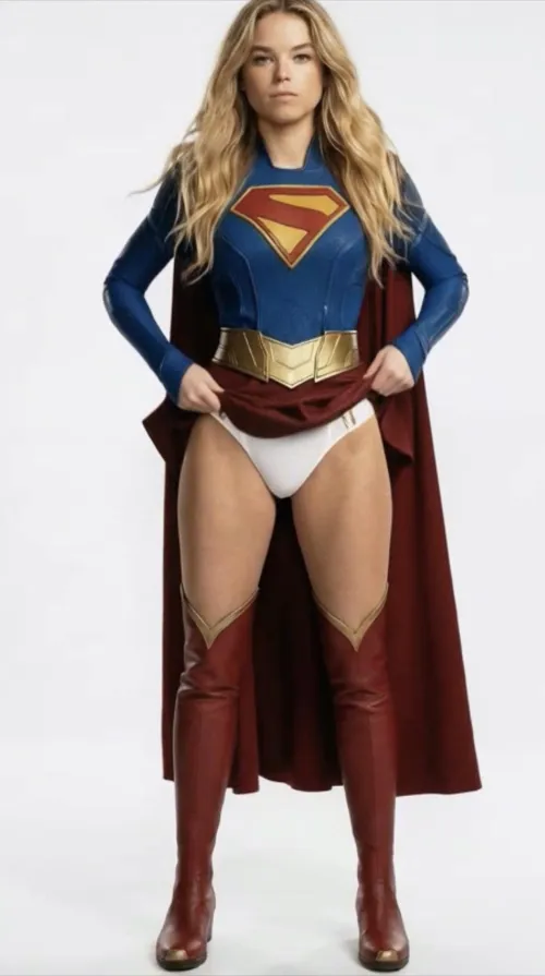 Supergirl (Milly Alcock) upskirt fan poster 3 Thumbnail