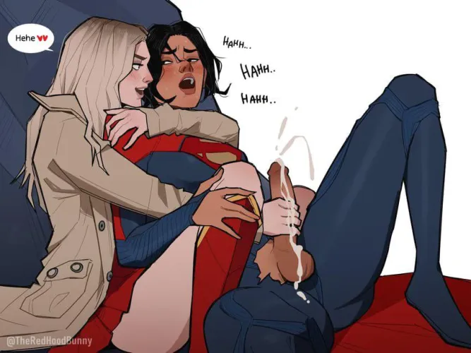 Supergirls on their break (artist:the red hood bunny) Thumbnail