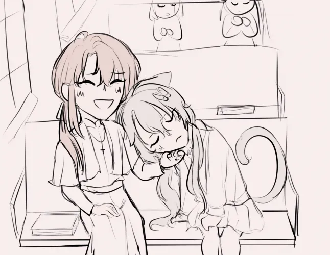 Sydney and cat PC! Thumbnail