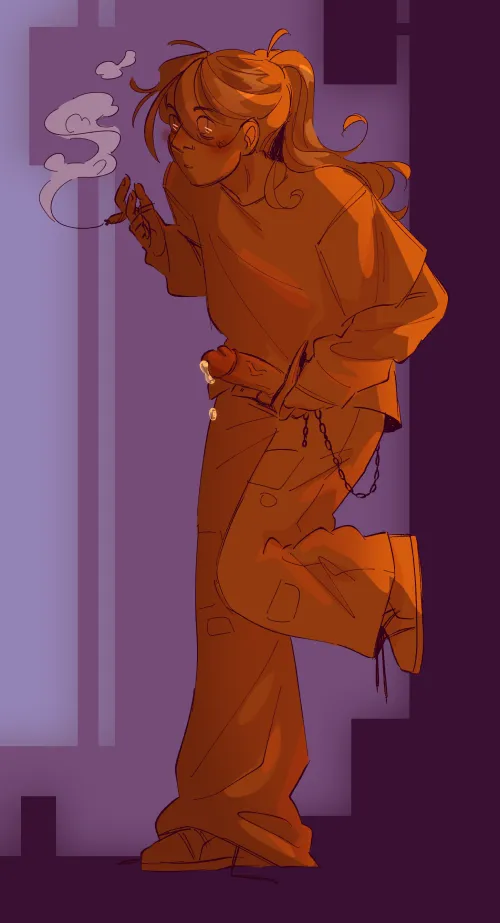 Taking a risk on his smoke break Thumbnail