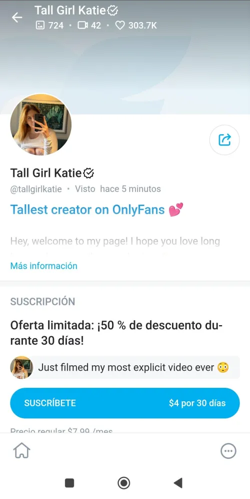 Tall Girl Katie Thumbnail