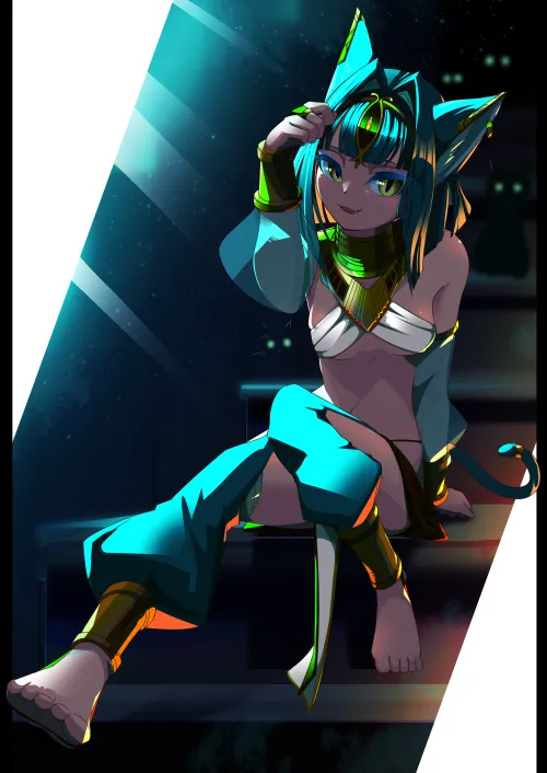 Teal Catgirl [Original] Thumbnail
