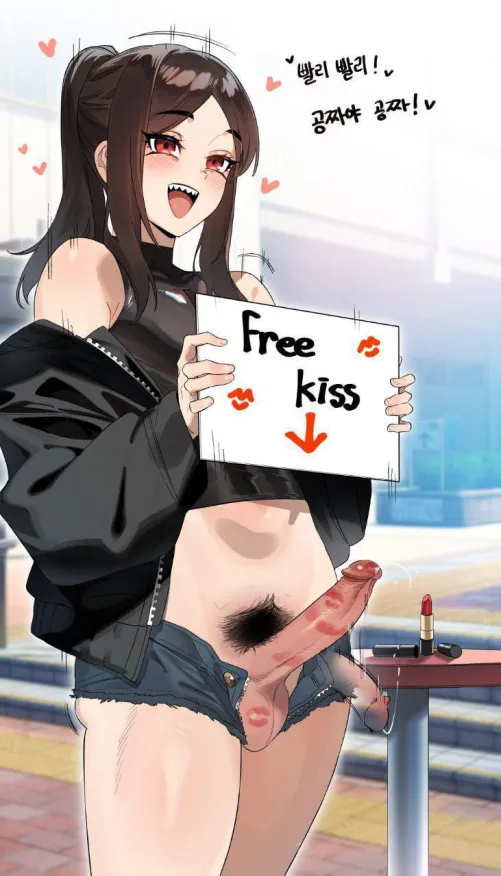 [TF4A] In this country exhibitionism is legal if you carry a permit. Why not make it fun with my “Free Kiss” sign for my first time. 20 Y/O - Limitless - Switch. Thumbnail