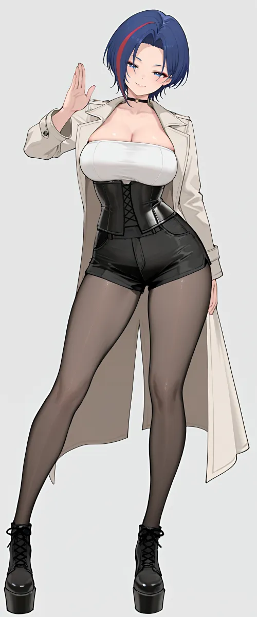 The Lethal Corset, Hotpants, & Long Coat Combo Thumbnail