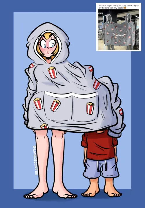 The movie hoodie doesn't quite work with their height difference (ilikeicecoffee) Thumbnail