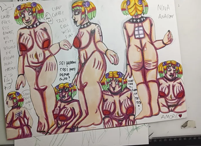 The nude character design of my favorite character from complex (my comic) Thumbnail