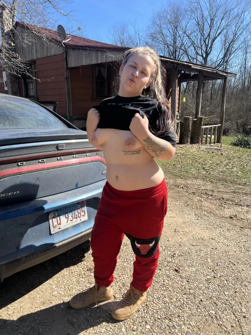 The perks of country living, I can let the girls breath whenever I want! Thumbnail