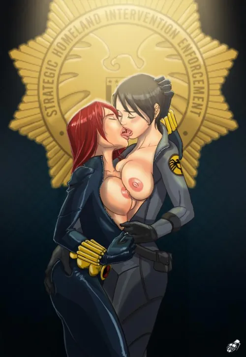 (Tinkerbomb) black widow and maria hill making out Thumbnail