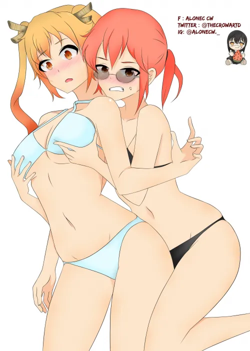 Tohru x Kobayashi By: @TheCrowartD Thumbnail