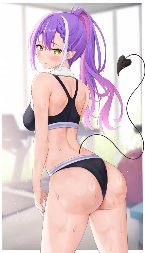 [Tokoyami Towa] Sweaty training Thumbnail