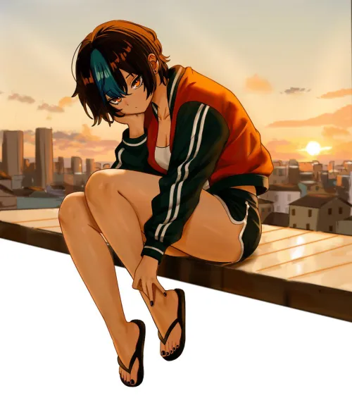 Tomboy and a Comfy Sunset [Original] Thumbnail