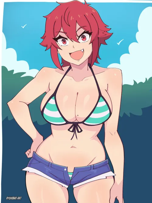Tomo in bikini [Tomo-chan is a Girl] Thumbnail