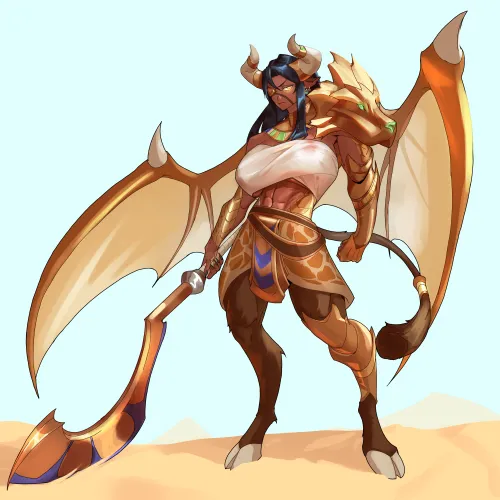 Toned Minotaur Tomboy / Commission made by me Thumbnail