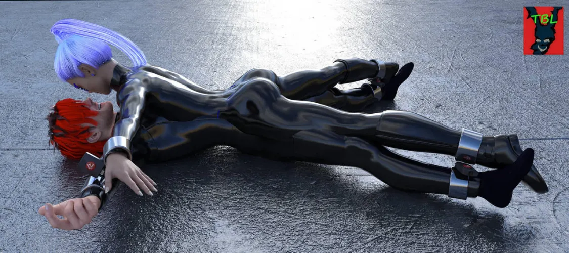 Trapped in latex in perfect pose for a long wild ride Thumbnail