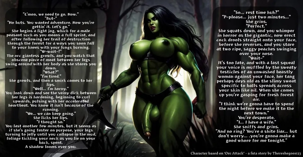 Trying to keep up with a hung futa orc.... Thumbnail