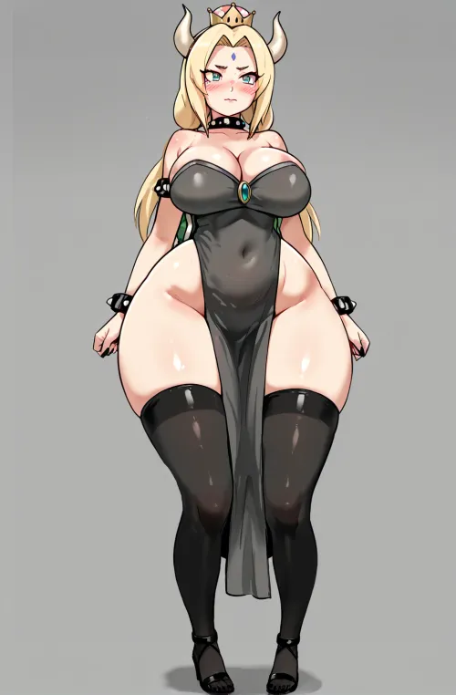 Tsunade the 5th Hokage cosplaying Bowsette Thumbnail