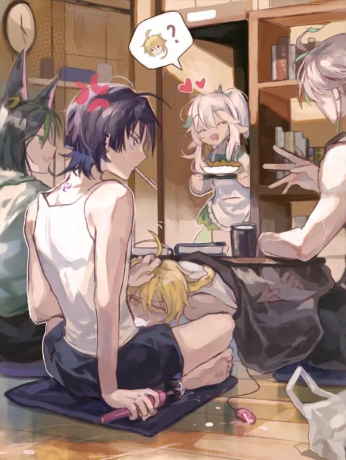 Under the table - [CuppyDraws] Thumbnail