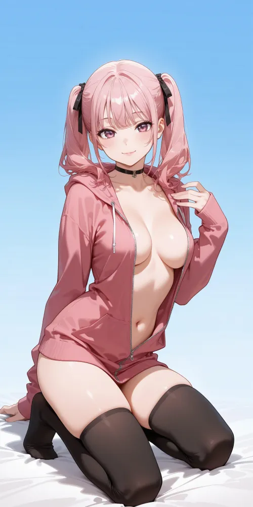 Unzipped Pink Jacket  Thumbnail