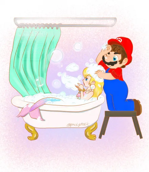 Washing her hair (packytack) Thumbnail