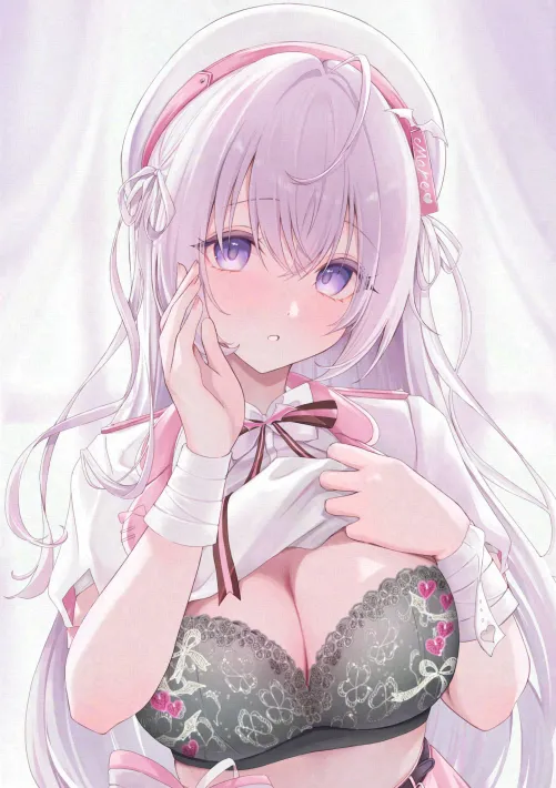 Wearing a fancy black bra Thumbnail