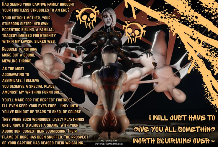 Webbed up women~ [Lezdom] [3D] [Noncon] [Webs] [Bondage] [Bound] [LOL] [Credits in Caption] Thumbnail