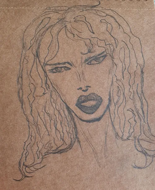 Woman of Manara. At least a try with my skill level. From memory. Sketch by me. Thumbnail