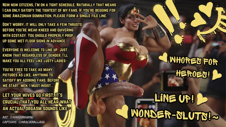 Wonder-sluts assemble!~ [POV] [Futanari] [Muscular] [Public] [Cucking] [3D] [Credits in Caption] Thumbnail