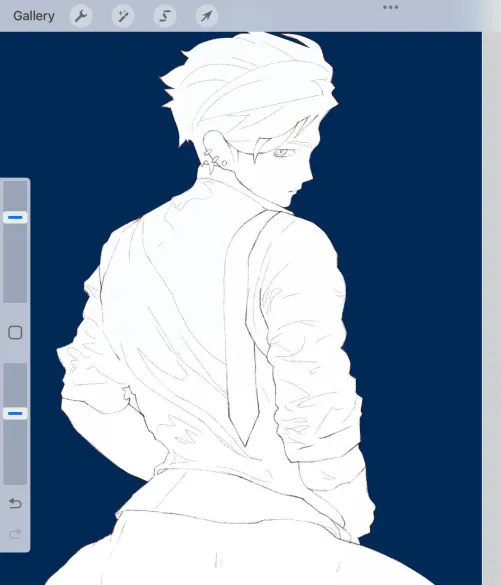 Wriothesley sketch (Comm WIP by me) 🐱🍑 Thumbnail