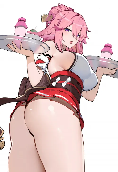 Yae serving dango and dango milk Thumbnail