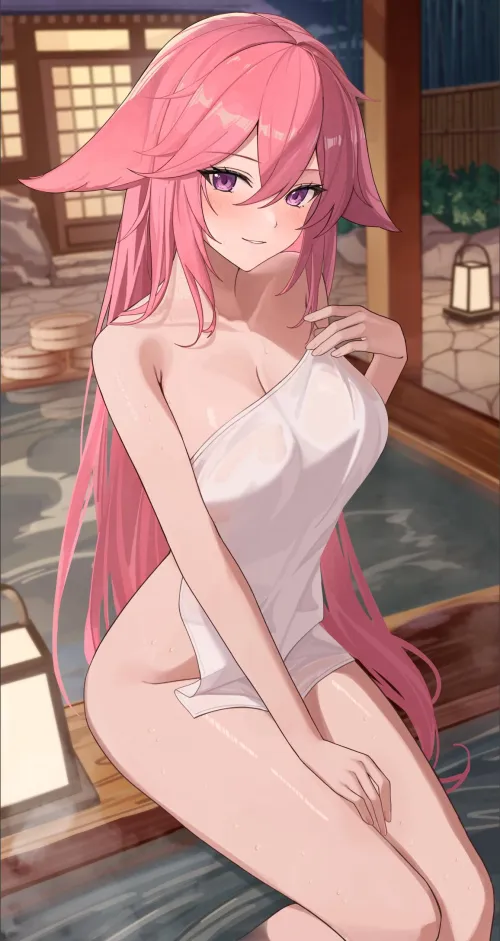 Yae soaking her legs (十文字 / jumozi11) Thumbnail