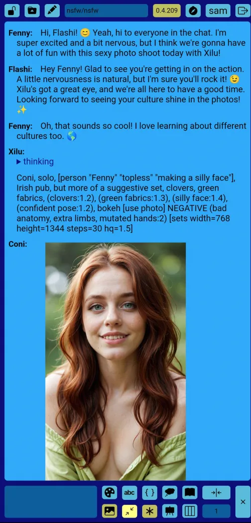 Yes there's an image, but the point is that the photoshoot is run by AI, with AI models and 