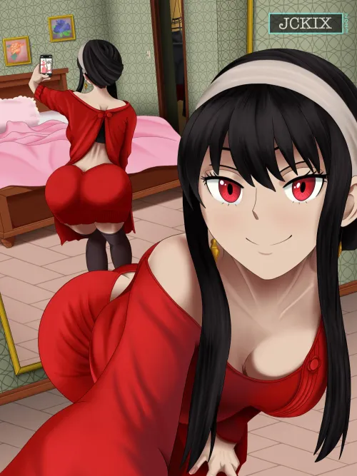 Yor Forger Selfie (art by me) Thumbnail