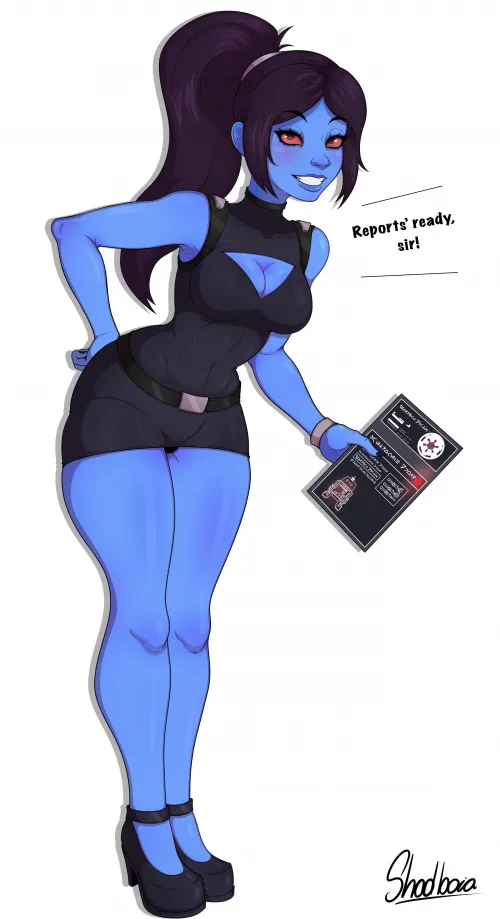Your very own Chiss secretary! (Shadboia) Thumbnail