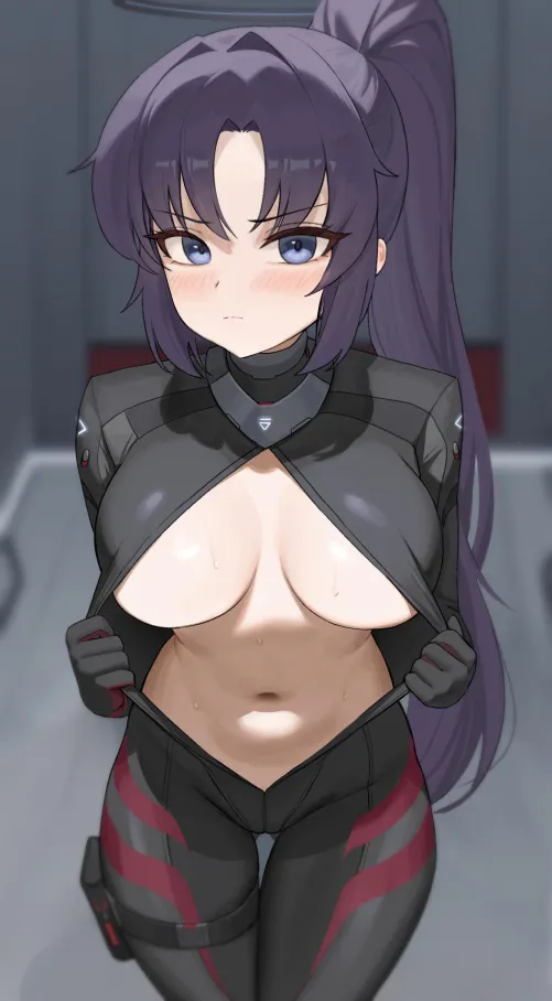 Yuuka wearing Rio's Bodysuit Thumbnail